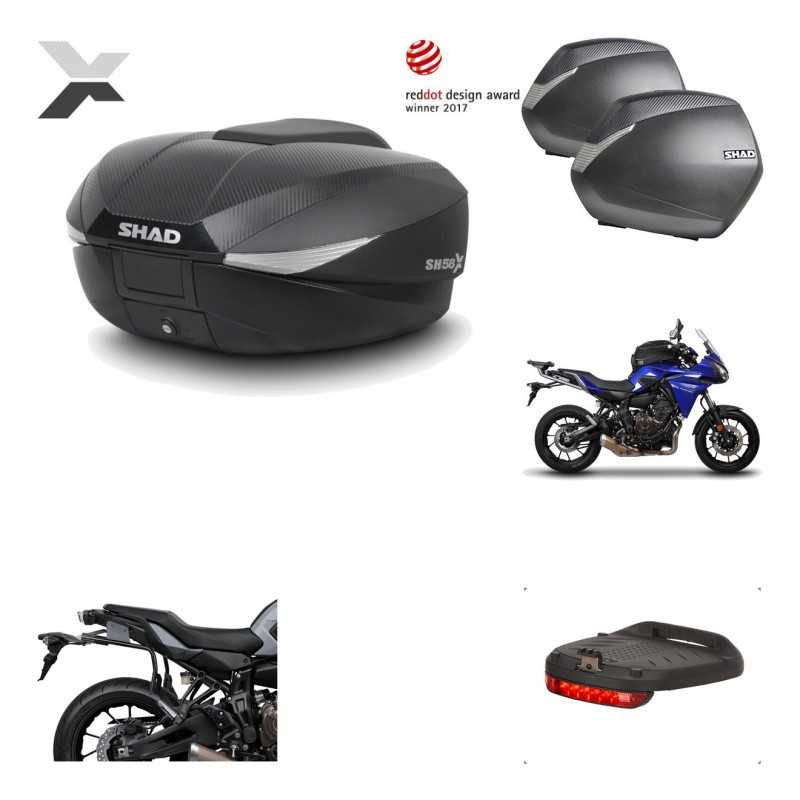 Lateral cases + back trunk + big top fitting + brake light + 3p hardware  SH58X 