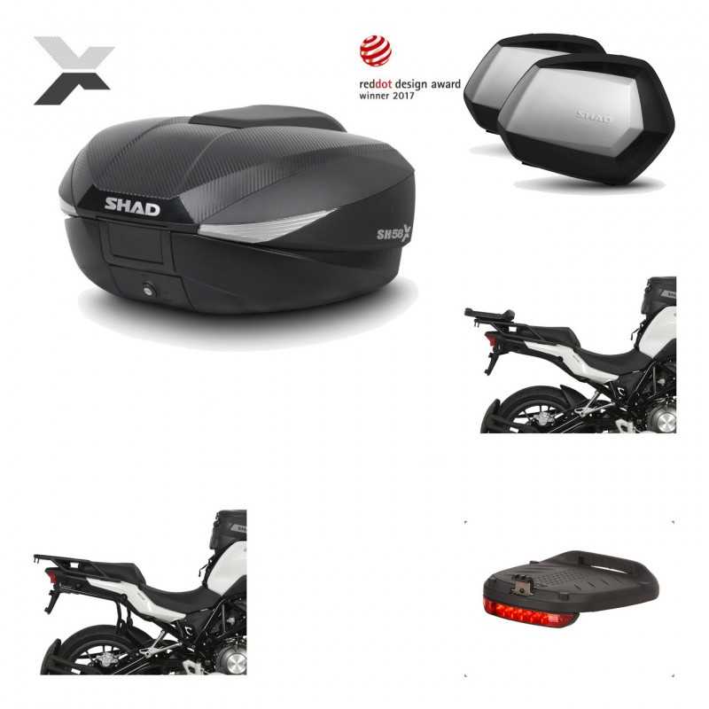 Lateral cases + back trunk + big top fitting + brake light + 3p hardware  SH58X 
