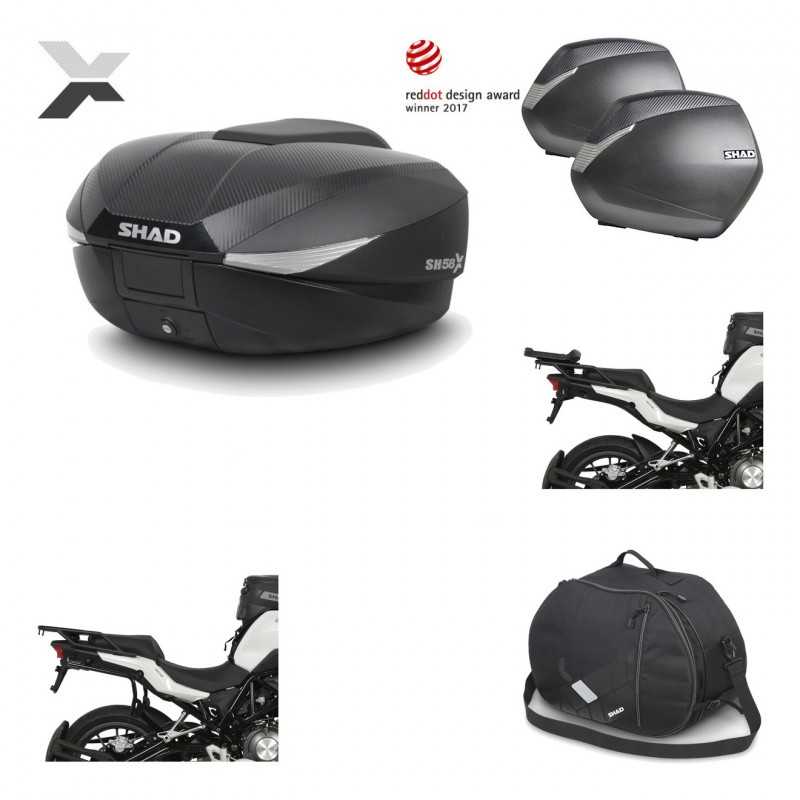 Lateral cases + back trunk + big top fitting + internal bag + 3p hardware  SH58X