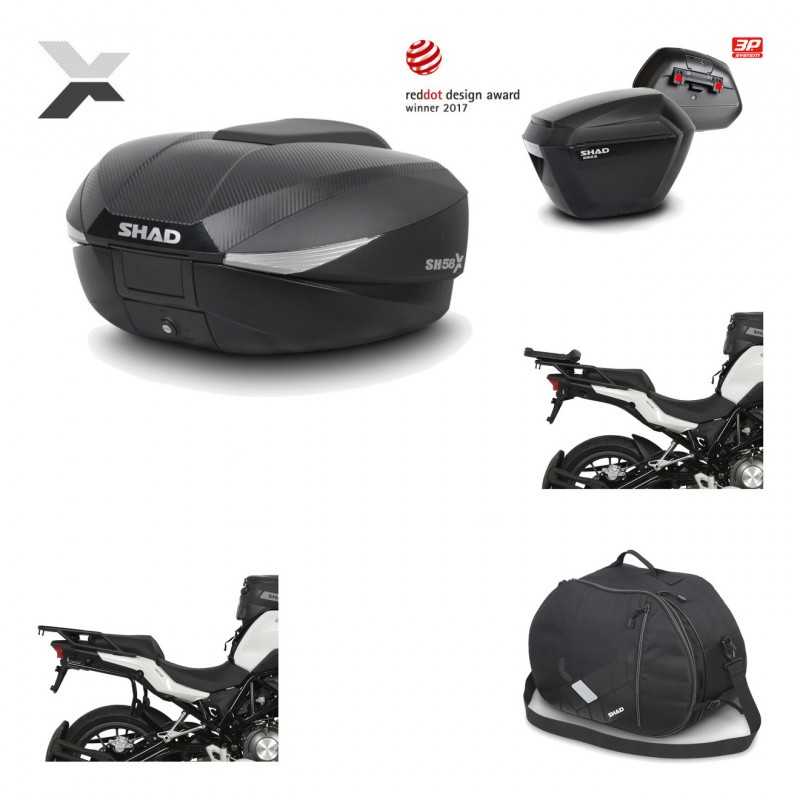 Lateral cases + back trunk + big top fitting + internal bag + 3p hardware  SH58X