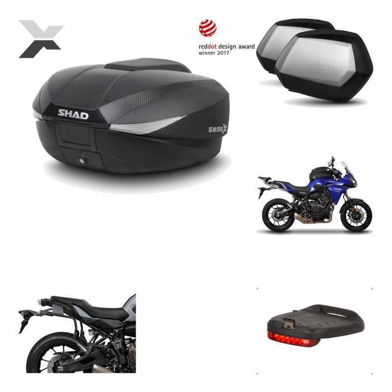 Lateral cases + back trunk + big top fitting + brake light + 3p hardware  SH58X 