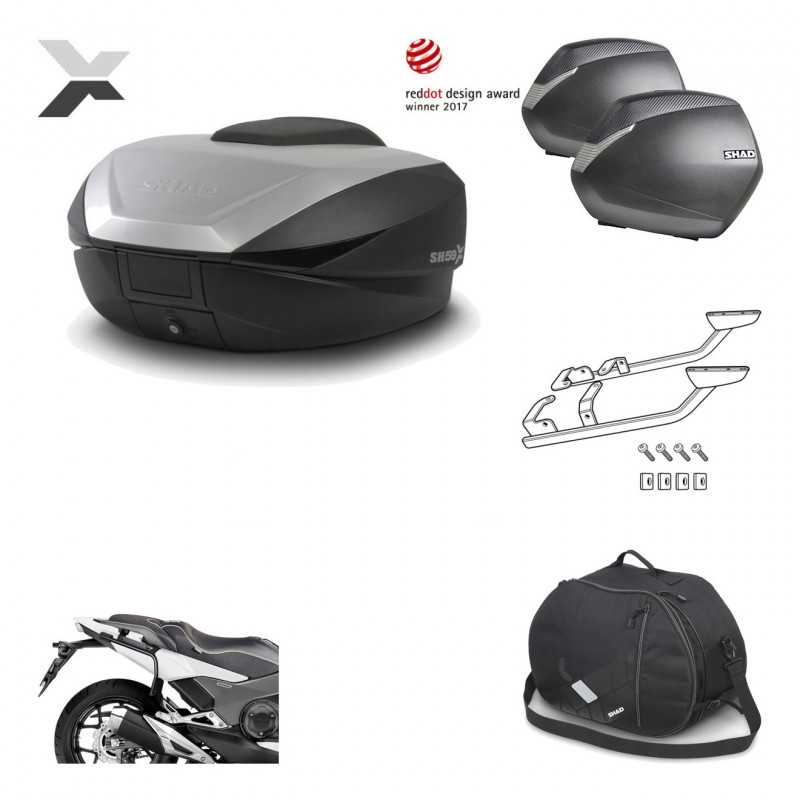 Lateral cases + back trunk + big top fitting + internal bag + 3p hardware  SH59X