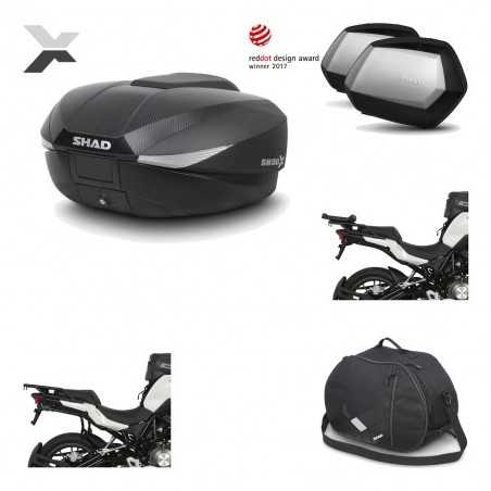 SHAD Maletas laterales + baul trasero herraje montaje bolsa interna 3p SH58X SC SH35 PREMIUM KIT-194190