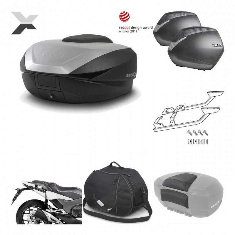 Lateral cases + back trunk + big top fitting + accessories + 3p hardware  SH59X 