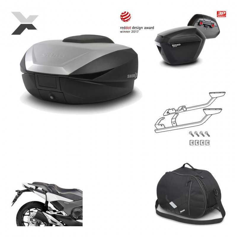Lateral cases + back trunk + big top fitting + internal bag + 3p hardware  SH59X
