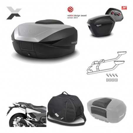 SHAD Maletas laterales + baul trasero herraje montaje accesorios 3p SH59X ALU SH23 KIT-194589