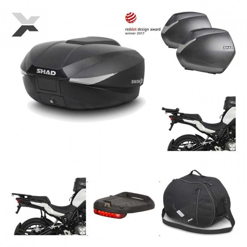 Lateral cases + back trunk + big top fitting + accessories + 3p hardware  SH58X 