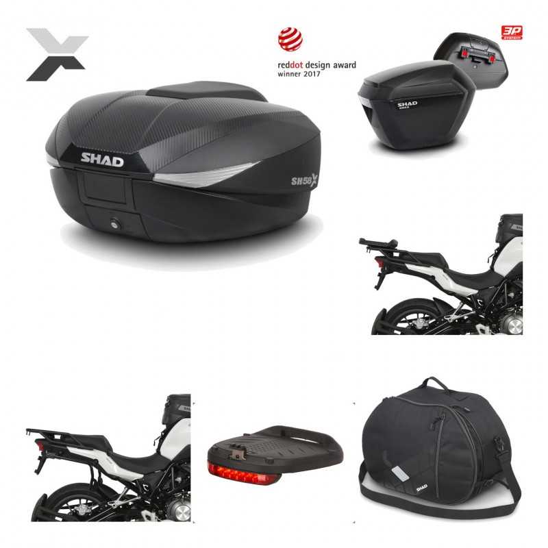 Lateral cases + back trunk + big top fitting + accessories + 3p hardware  SH58X 