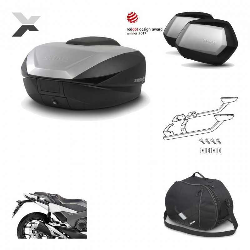 Lateral cases + back trunk + big top fitting + internal bag + 3p hardware  SH59X