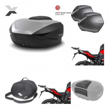 SHAD Maletas laterales + baul trasero herraje montaje accesorios 3p SH59X ALU SH36 SH 36 KIT-194293