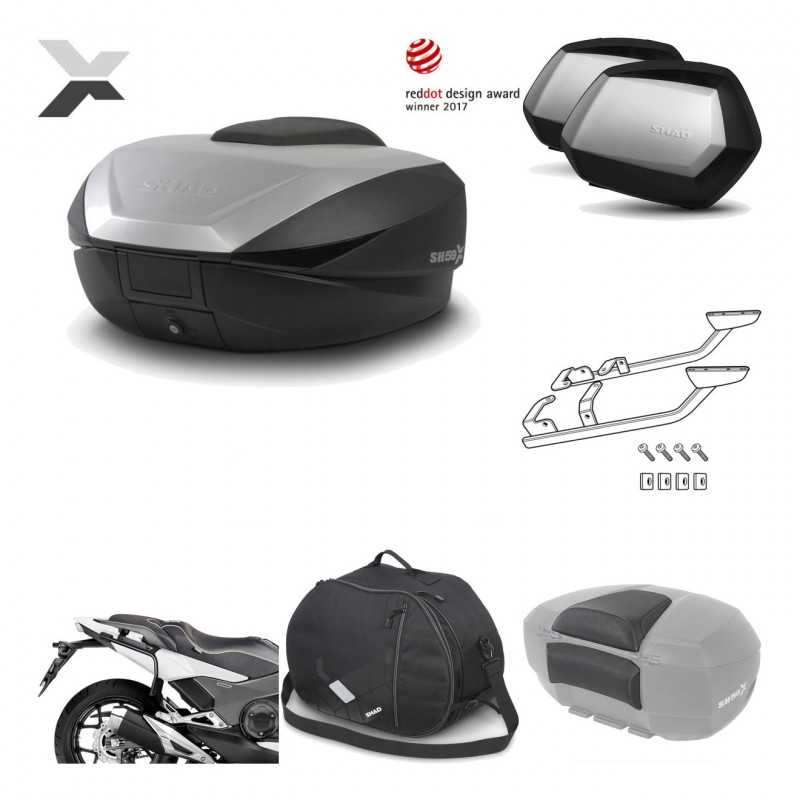 Lateral cases + back trunk + big top fitting + accessories + 3p hardware  SH59X 