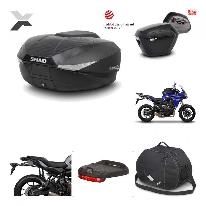 SHAD Maletas laterales + baul trasero herraje montaje accesorios 3p SH58X SH23 KIT-194145