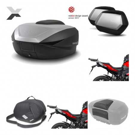 SHAD Maletas laterales + baul trasero herraje montaje accesorios 3p SH59X ALU SC SH35 PREMIUM KIT-194297