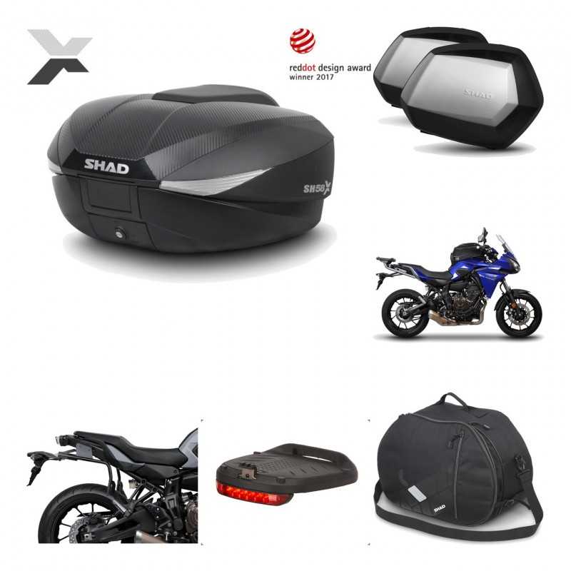 SHAD Maletas laterales + baul trasero herraje montaje accesorios 3p SH58X SC SH35 PREMIUM KIT-194148