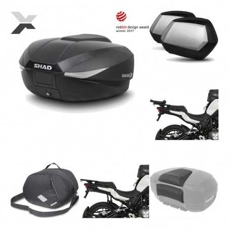 SHAD Maletas laterales + baul trasero herraje montaje accesorios 3p SH58X SC SH35 PREMIUM KIT-194201