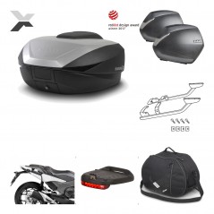 SHAD Maletas laterales + baul trasero herraje montaje accesorios 3p SH59X ALU SH36 SH 36 KIT-194552