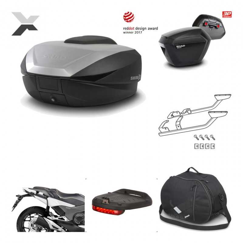 Lateral cases + back trunk + big top fitting + accessories + 3p hardware  SH59X 