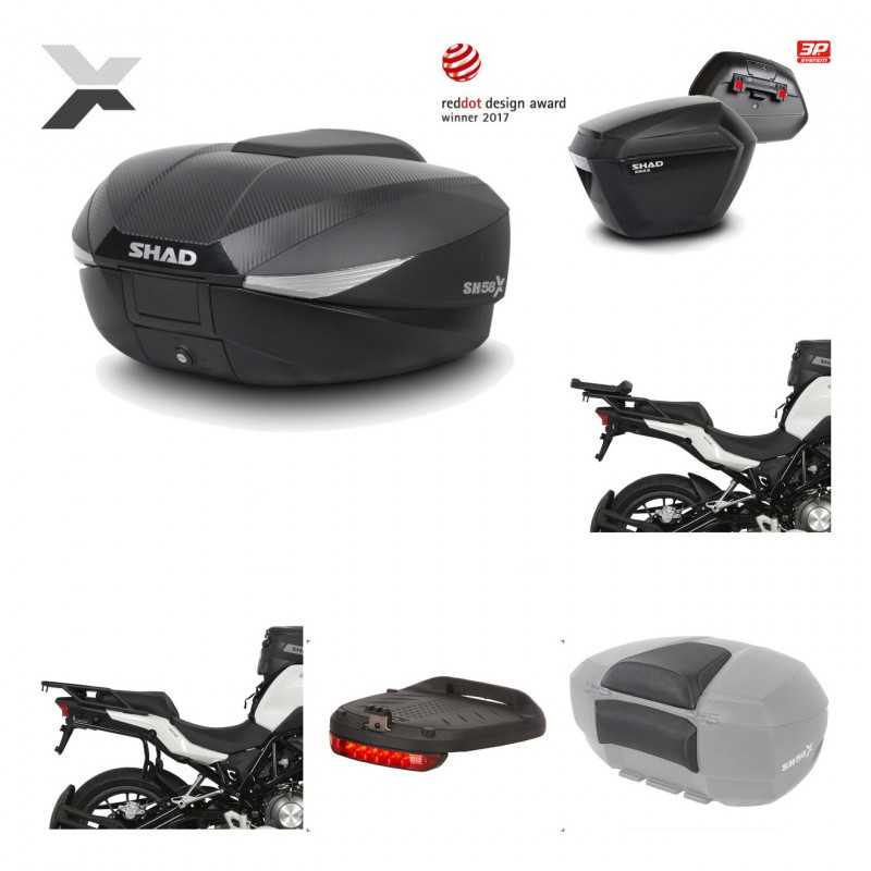 Lateral cases + back trunk + big top fitting + accessories + 3p hardware  SH58X 
