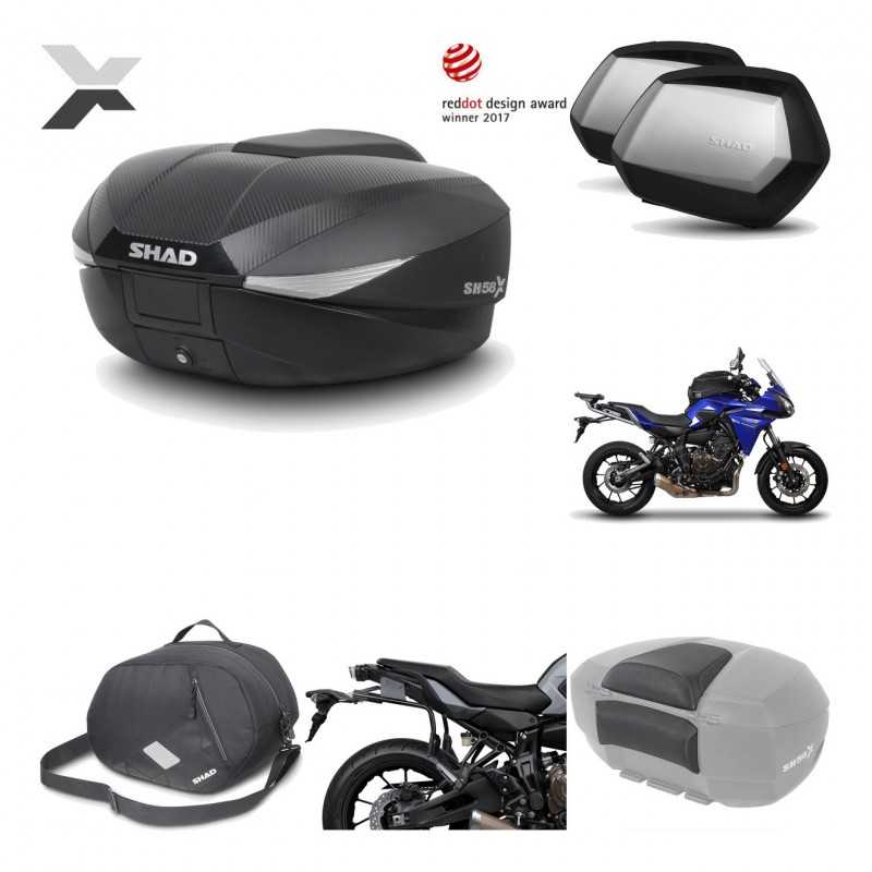 SHAD Maletas laterales + baul trasero herraje montaje accesorios 3p SH58X SC SH35 PREMIUM KIT-194153