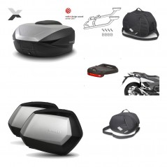 SHAD Maletas laterales + baul trasero herraje montaje accesorios 3p SH59X ALU SC SH35 PREMIUM KIT-194555