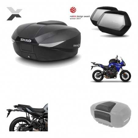 SHAD Maletas laterales + baul trasero herraje montaje respaldo de pasajero 3p SH58X SC SH35 PREMIUM KIT-194154