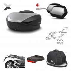 SHAD Maletas laterales + baul trasero herraje montaje accesorios 3p SH59X ALU SC SH35 PREMIUM KIT-194556