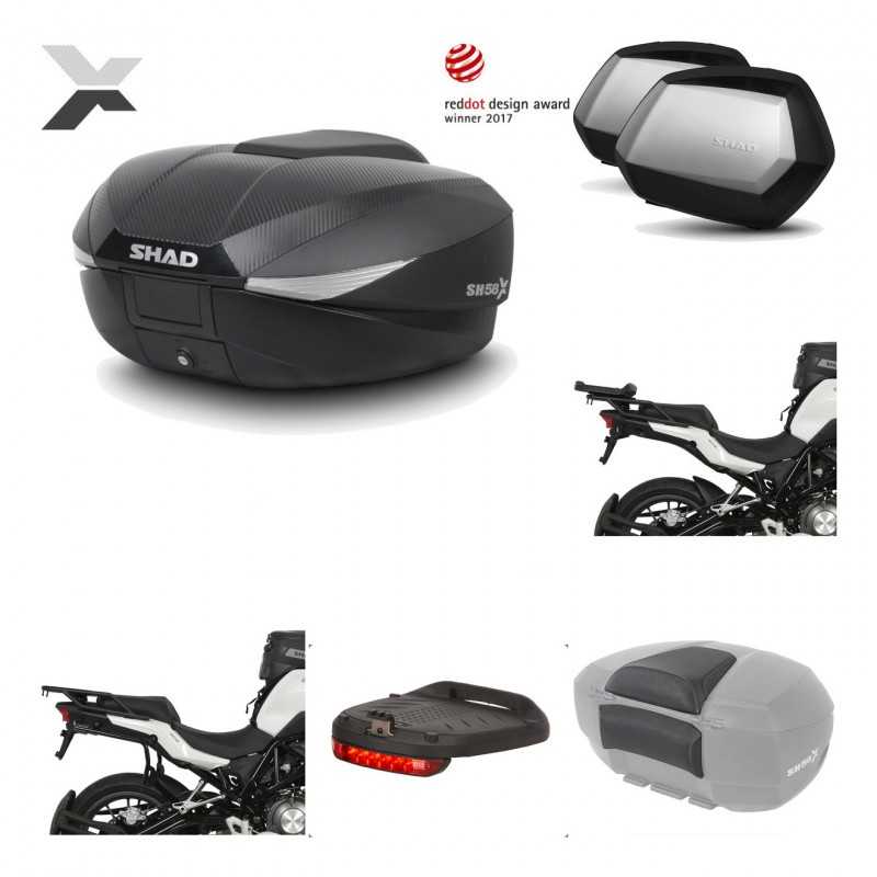 Lateral cases + back trunk + big top fitting + accessories + 3p hardware  SH58X 