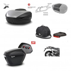 SHAD Maletas laterales + baul trasero herraje montaje accesorios 3p SH59X ALU SH23 KIT-194601