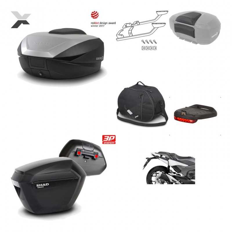 Lateral cases + back trunk + big top fitting + accessories + 3p hardware  SH59X 