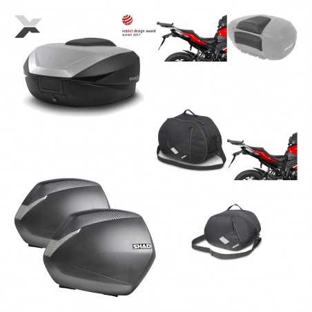 SHAD Maletas laterales + baul trasero herraje montaje accesorios 3p SH59X ALU SH36 SH 36 KIT-194305