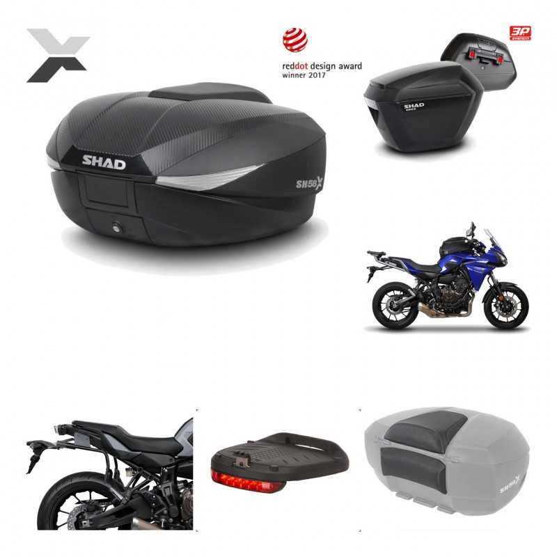 Lateral cases + back trunk + big top fitting + accessories + 3p hardware  SH58X 