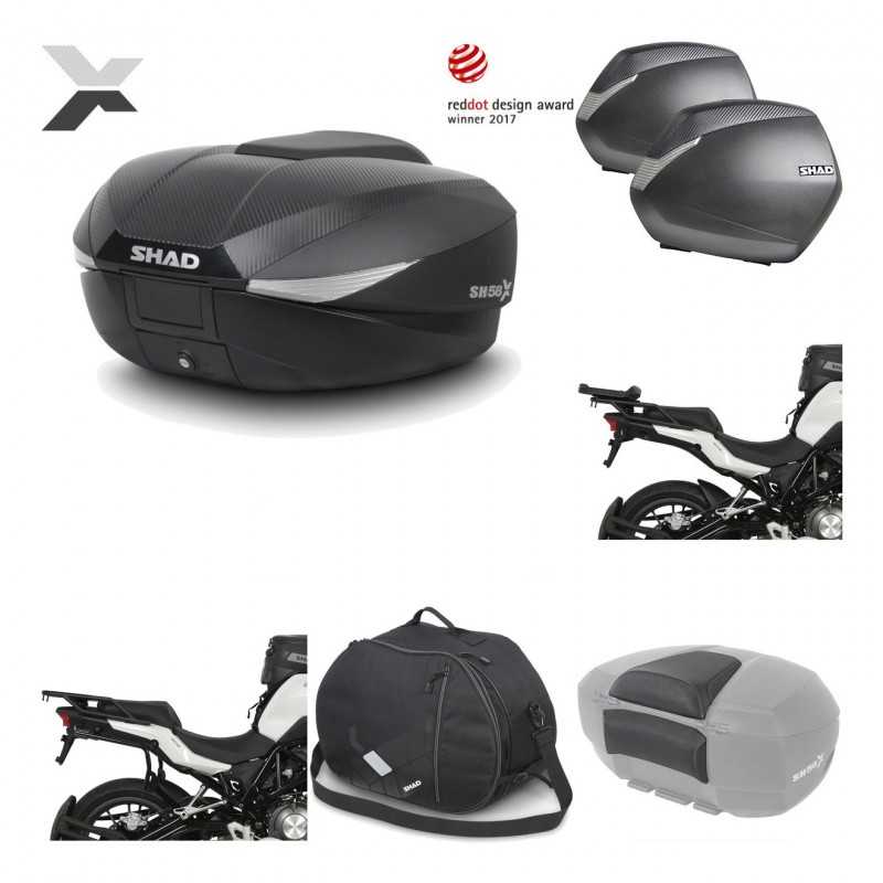 SHAD Maletas laterales + baul trasero herraje montaje accesorios 3p SH58X SH36 SH 36 KIT-194210