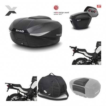 SHAD Maletas laterales + baul trasero herraje montaje accesorios 3p SH58X SH23 KIT-194211