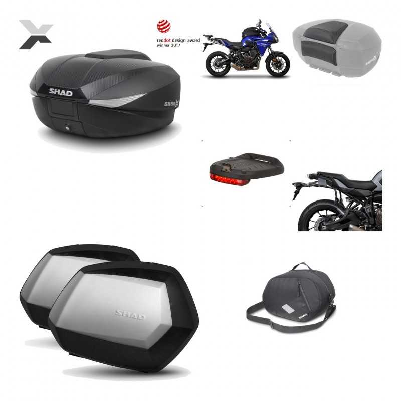 SHAD Maletas laterales + baul trasero herraje montaje accesorios 3p SH58X SC SH35 PREMIUM KIT-194159