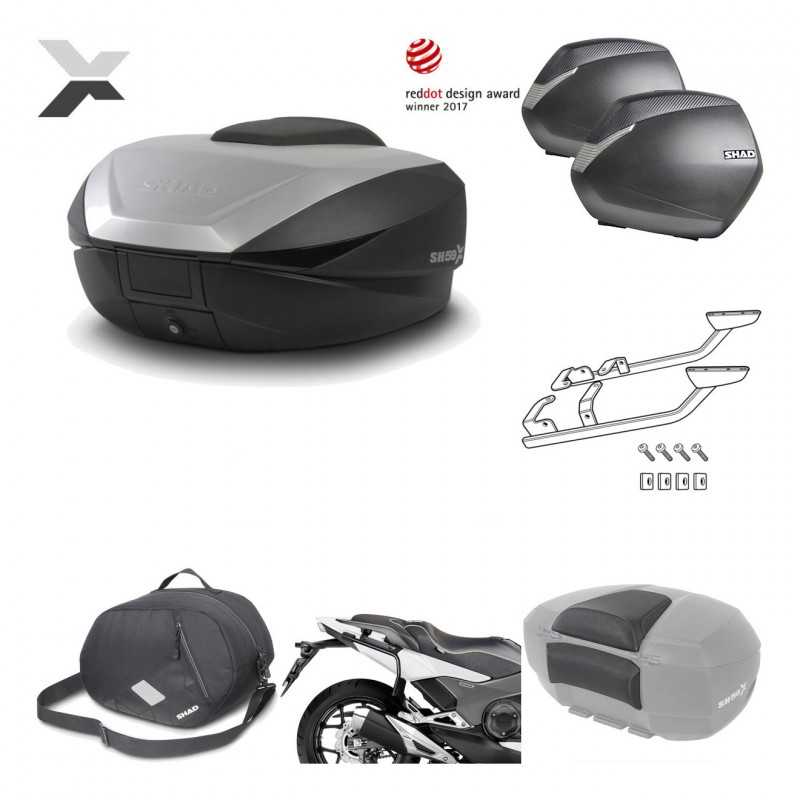 Lateral cases + back trunk + big top fitting + accessories + 3p hardware  SH59X 