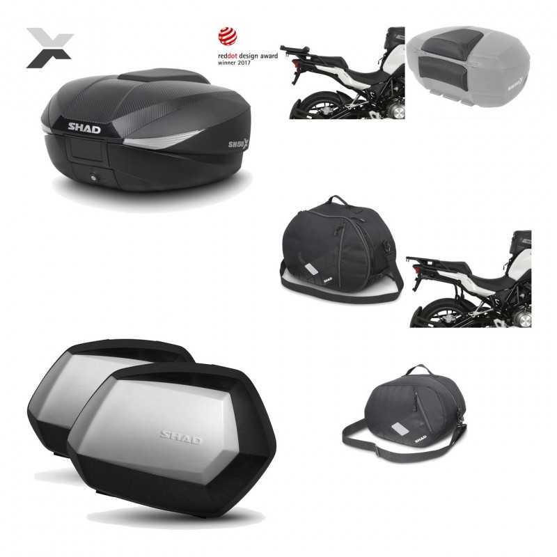 SHAD Maletas laterales + baul trasero herraje montaje accesorios 3p SH58X SC SH35 PREMIUM KIT-194213
