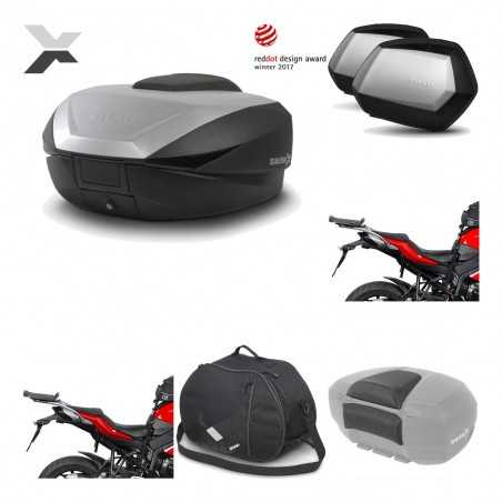 SHAD Maletas laterales + baul trasero herraje montaje accesorios 3p SH59X ALU SC SH35 PREMIUM KIT-194310