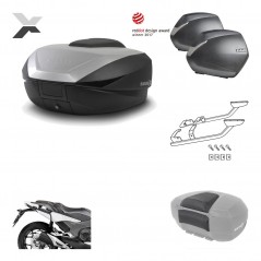 Lateral cases + back trunk + big top fitting + passenger support + 3p hardware  