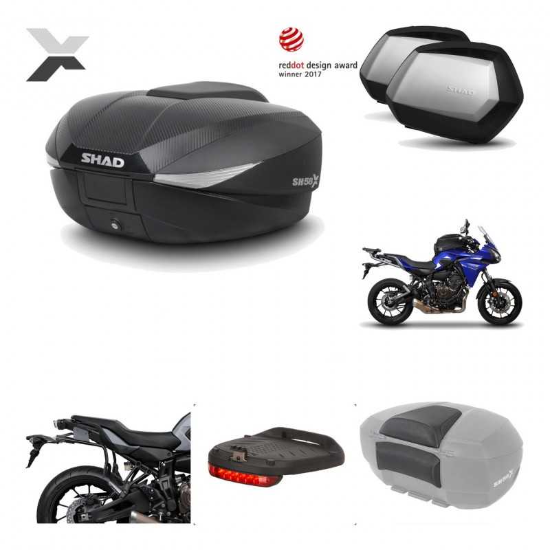 SHAD Maletas laterales + baul trasero herraje montaje accesorios 3p SH58X SC SH35 PREMIUM KIT-194160