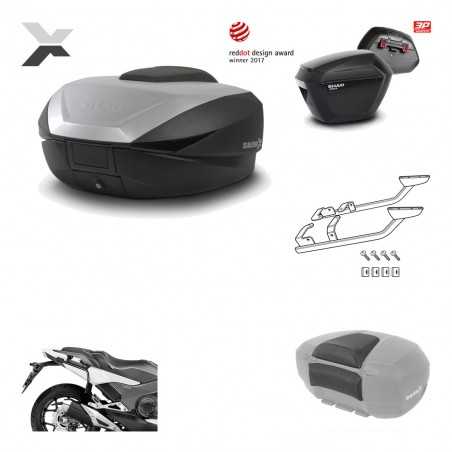 SHAD Maletas laterales + baul trasero herraje montaje respaldo de pasajero 3p SH59X ALU SH23 KIT-194565