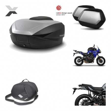 SHAD Maletas laterales + baul trasero herraje montaje 3p bolsa interna SH59X ALU SC SH35 PREMIUM KIT-194609