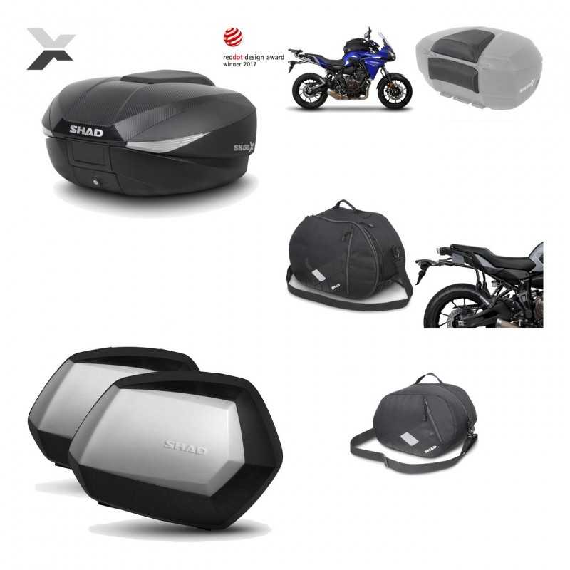 SHAD Maletas laterales + baul trasero herraje montaje accesorios 3p SH58X SC SH35 PREMIUM KIT-194165