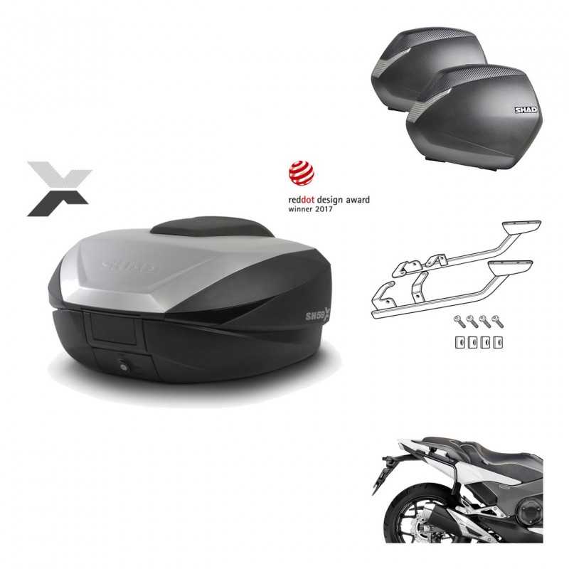 Lateral cases + back trunk + big top fitting + 3p hardware  SH59X ALU  SH36 SH 3