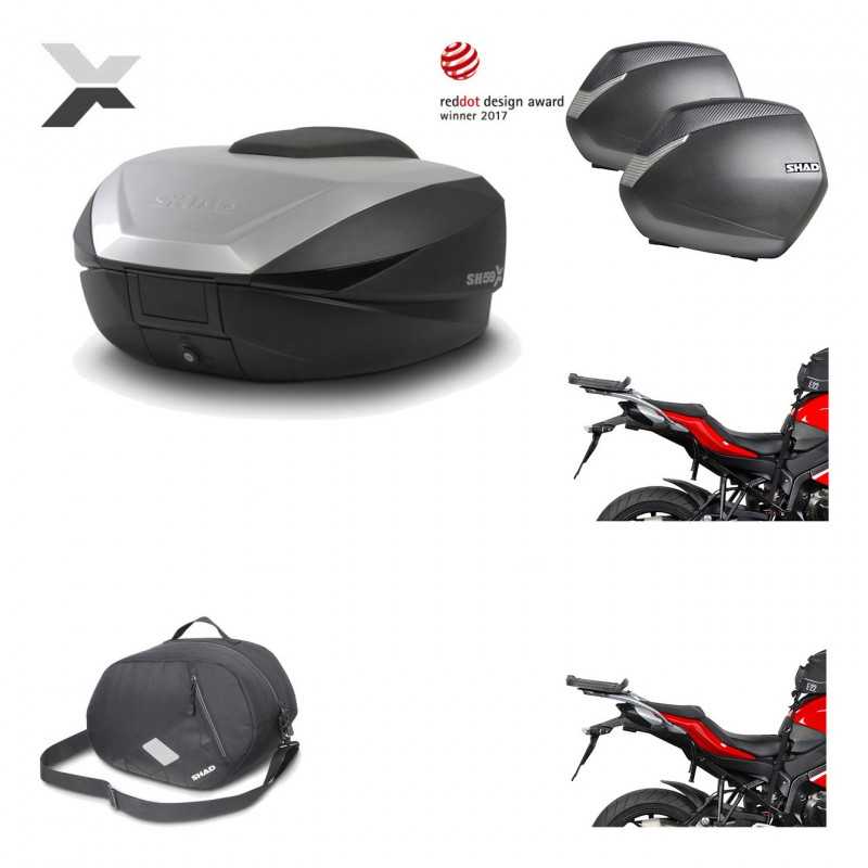 Lateral cases + back trunk + big top fitting + 3p hardware + internal bag  SH59X