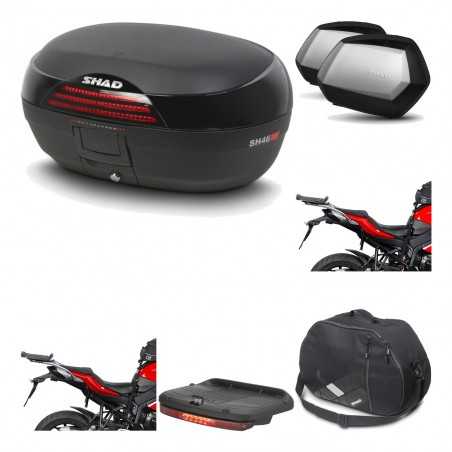SHAD Maletas laterales + baul trasero herraje montaje accesorios 3p SH46 SH 46 NEW MODEL SC SH35 PREMIUM KIT-194820
