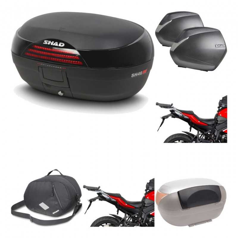 SHAD Maletas laterales + baul trasero herraje montaje accesorios 3p SH46 SH 46 NEW MODEL SH36 36 KIT-194821