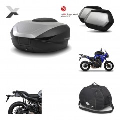 SHAD Maletas laterales + baul trasero herraje montaje bolsa interna 3p SH59X ALU SC SH35 PREMIUM KIT-194622