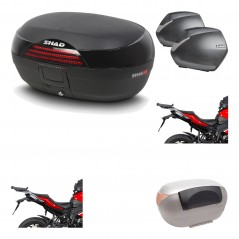 Lateral cases + back trunk + big top fitting + passenger support + 3p hardware  