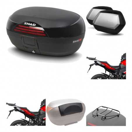 SHAD Maletas laterales + baul trasero herraje montaje accesorios 3p SH46 SH 46 NEW MODEL SC SH35 PREMIUM KIT-194874