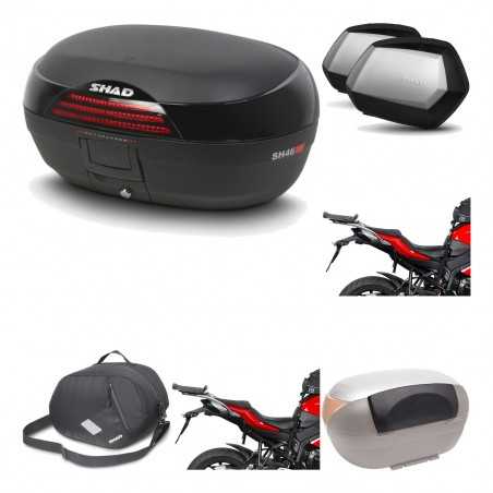 SHAD Maletas laterales + baul trasero herraje montaje accesorios 3p SH46 SH 46 NEW MODEL SC SH35 PREMIUM KIT-194825